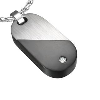 Pendentif homme acier coeur dissimul�