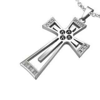 Pendentif homme acier croix malt�se