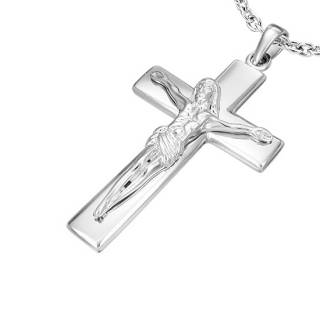 Pendentif homme acier crucifix