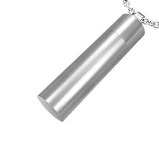 Pendentif homme acier cylindre