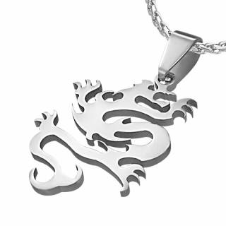 Pendentif homme acier dragon stylis�