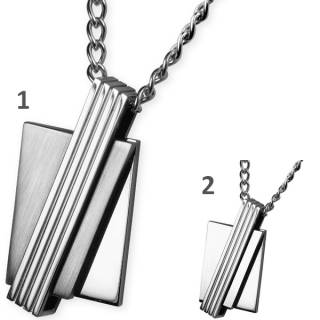 Pendentif homme acier g�om�trique