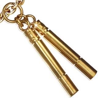 Pendentif homme acier Nunchaku dor�