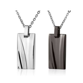 Pendentif homme acier plaque � reliefs abstraits