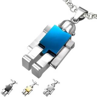 Pendentif homme acier robot articul�