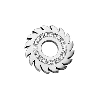 Pendentif homme acier Scie circulaire