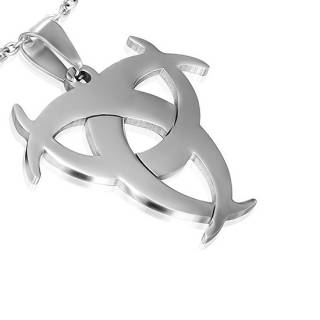 Pendentif homme acier symbole biohazard