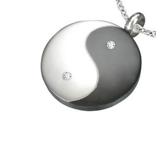 Pendentif homme acier Tao Yin et Yang