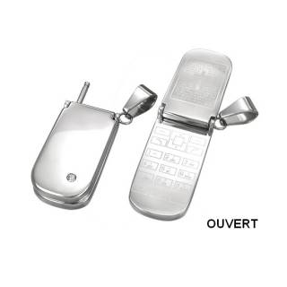 Pendentif homme acier t�l�phone divin