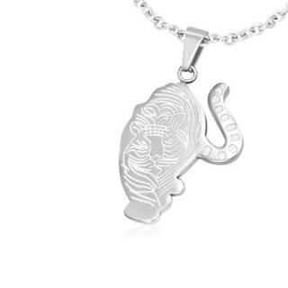 Pendentif homme acier tigre