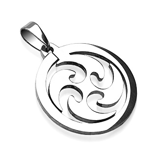 Pendentif homme acier tribal vent