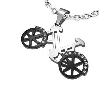 Pendentif homme acier v�lo
