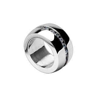 Pendentif homme anneau acier