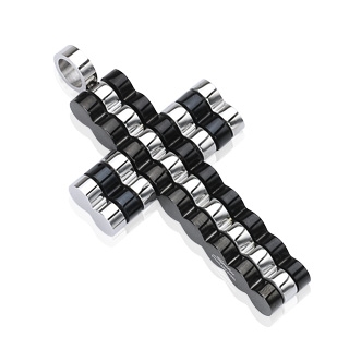 Pendentif homme croix acier ACP-5496B