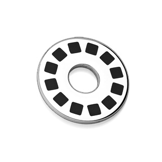 Pendentif homme disque acier