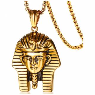 Pendentif homme Pharaon en acier dor�
