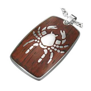 Pendentif homme signe astrologique Cancer