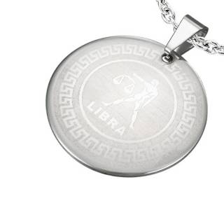 Pendentif m�daillon astrologique Balance