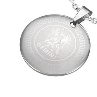 Pendentif m�daillon astrologique G�meaux