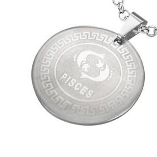 Pendentif m�daillon astrologique Poisson