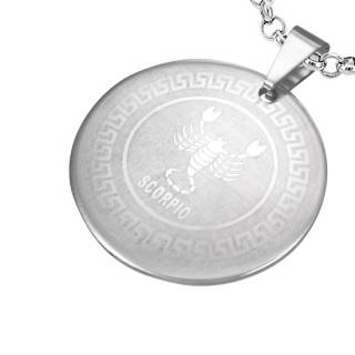 Pendentif m�daillon astrologique Scorpion