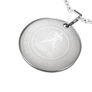 Pendentif m�daillon astrologique Verseau