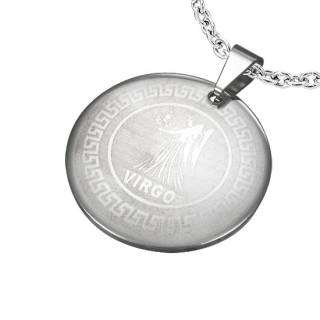 Pendentif m�daillon astrologique Vierge