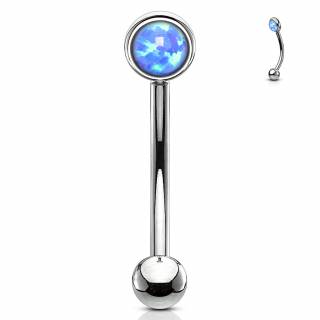 Piercing arcade en acier � Opale bleue