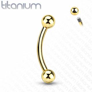 Piercing arcade Titane G23 dor� � boules