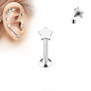 Piercing cartilage �toile argent�e