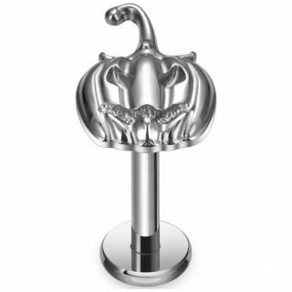 Piercing Citrouille effrayante en Titane pour l�vre et oreille (� filetage interne)
