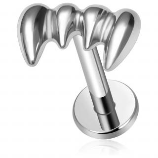 Piercing crocs de vampire en Titane pour l�vre et oreille (� filetage interne)