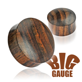 Piercing �carteur plug en bois de Sono marron