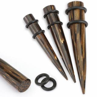 Piercing �carteur tapers en bois de palmier