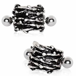 Piercing h�lix couronne d'�pines