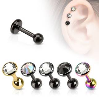 Piercing tragus/cartilage plaqu� par ionisation � pierre plate