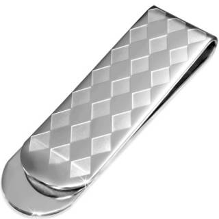 Pince � billet en acier argent� � motif arlequin