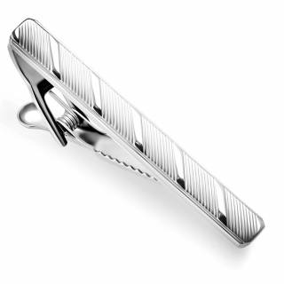 Pince � cravate en acier � striures en diagonales