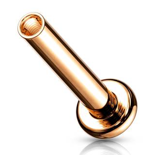 Tige / barre labret en acier cuivr� � filetage interne