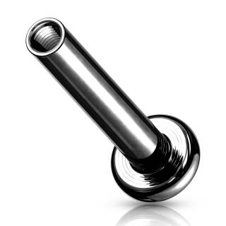 Tige / barre labret en acier noir � filetage interne