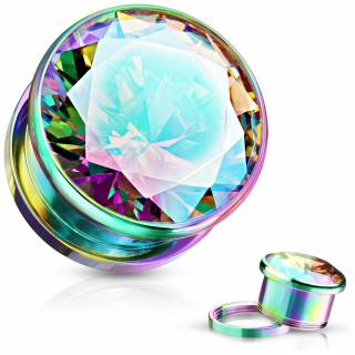 Tunnel Arc en ciel en acier � large pierre aurore bor�ale